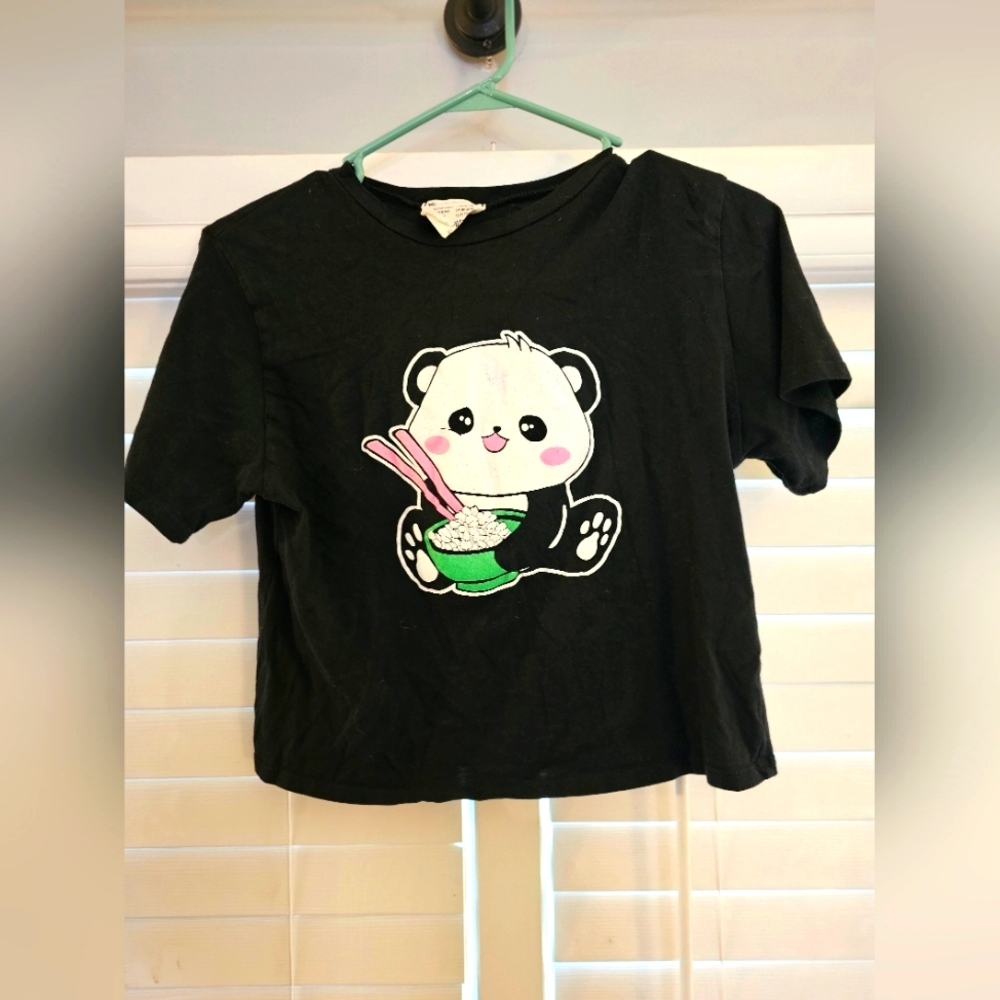 French Pastry Panda Bear T-shirt EUC